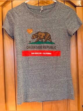 Unlisted Gray Heather 'Creekside Republic' Graphic Tee with Red Accent